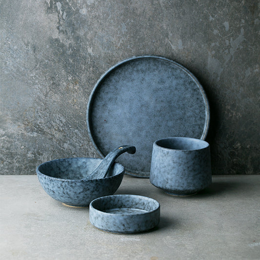 Indigo Ceramic | Plate & Bowl Set