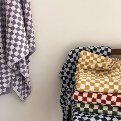 Retrogade Checker | Organic Cotton Bath Towel